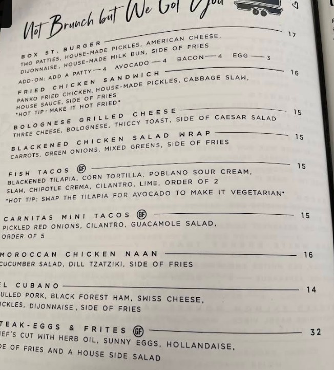 Box St. All Day Brunch Restaurant – Delicious Brunch Options in ...